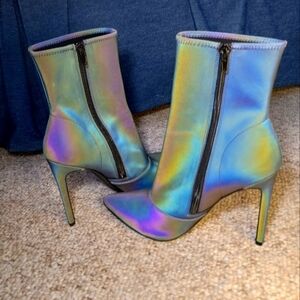 Steve Madden Holographic Boot Heels